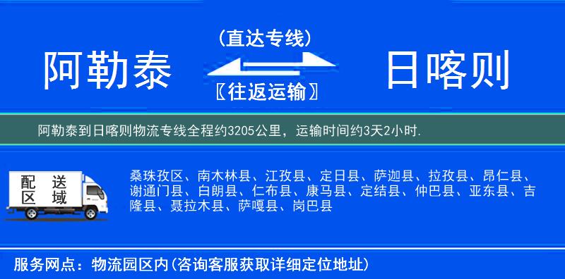 阿勒泰到物流專線