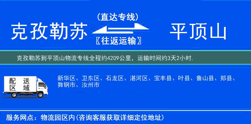 克孜勒蘇到物流專線