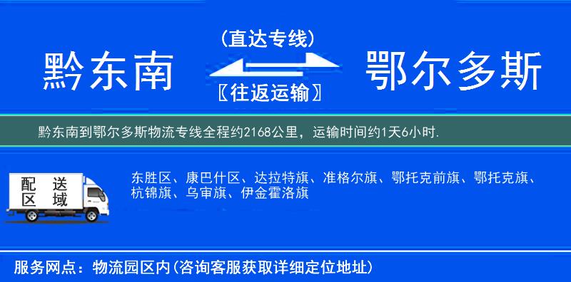 黔東南到物流專線